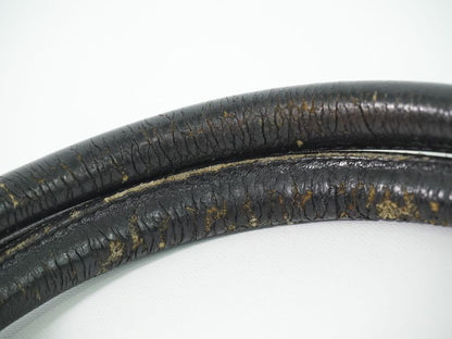 Authentic Loewe Anagram Tote Handbag Leather Black Anagram Bag Pre-owned