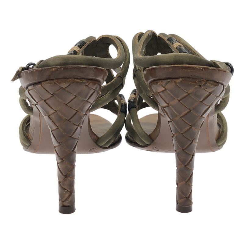 Bottega Veneta Strap Design Sandals Brown 36