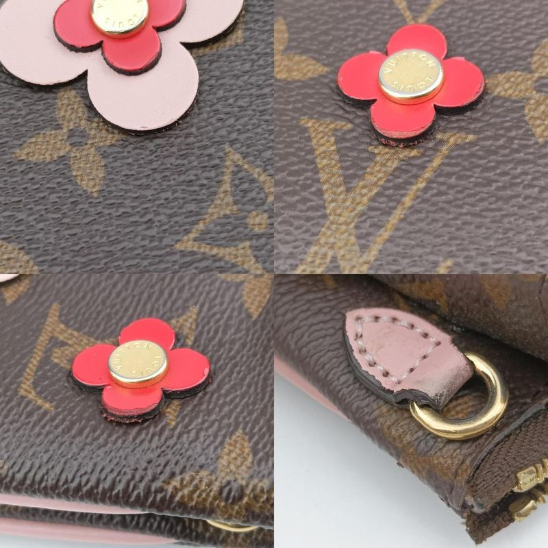 Louis Vuitton Pochette Double Zip Blooming Flower Monogram /brownish And Multi