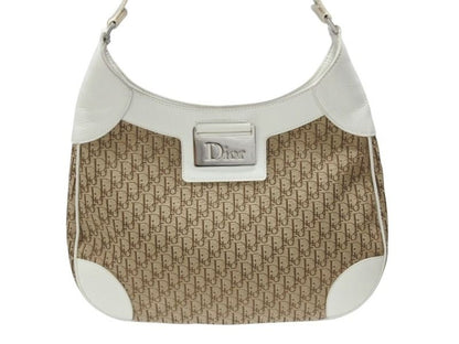 Dior Street Chic Trotter Bag Brown White Canvas — view 2