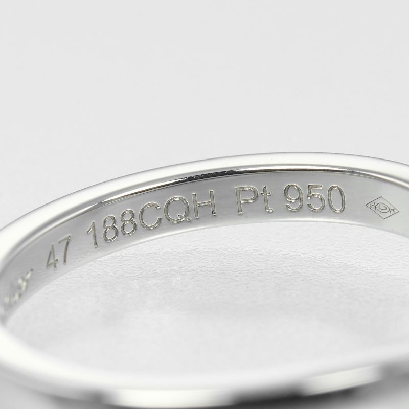 Cartier Ballerina Curve Pt950platinum × Diamond #7 Ladies 3g Ring