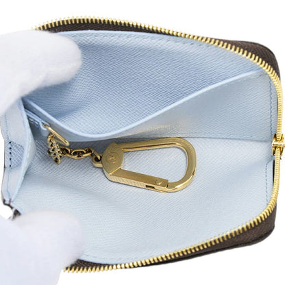 Louis Vuitton Card Case Porte Cles Noir Brown/olympe Blue