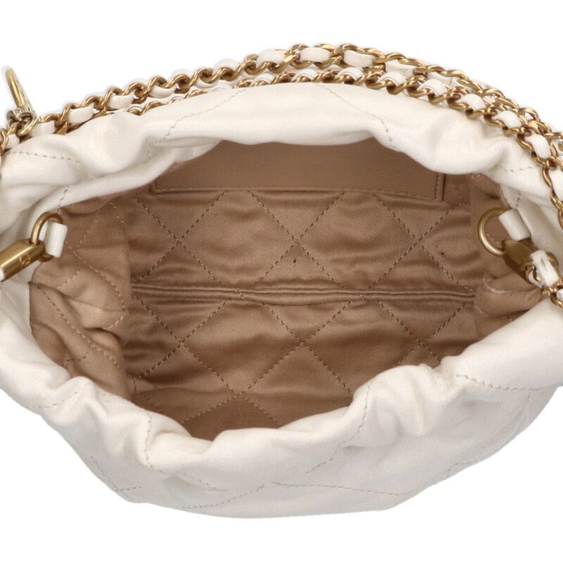 Chanel 22 Lambskin Chain Leather Shoulder Bag Men's