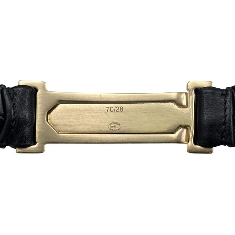 Chanel Belt Aa8499 Lambskin Black with Box and Storage Bag Unused