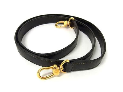 Fendi Leather Shoulder Strap For Bag Crossbody Women Men's Black Bs0530