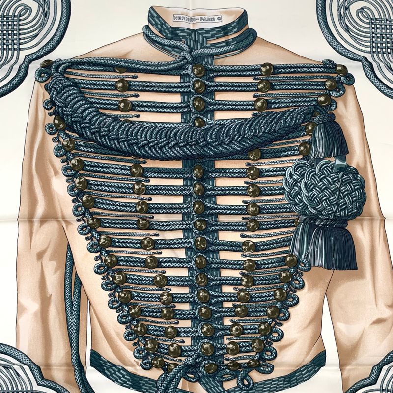 Hermes Carre 90 Scarf Silk Scarf Brandebourgs Brandenburg