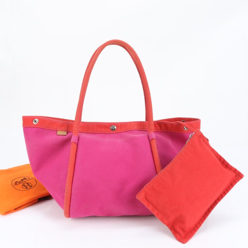 Hermes With Pouch Sac Baga GM Tote Bag Shoulder Hand Pink Women's EME Cw54-7