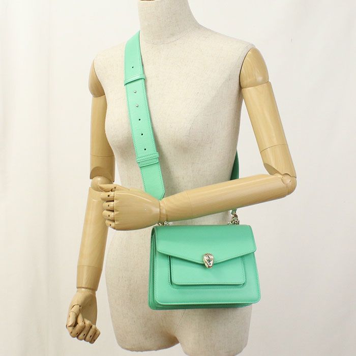 Bvlgari Bulgari 2WAY Serpenti Forever Crossbody Shoulder Bag Calf Womens