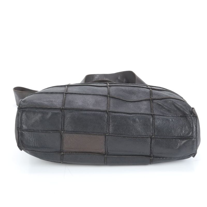 Chanel Chocobar Lambskin Leather Shoulder Bag Shoulder One Shoulder Tote Black