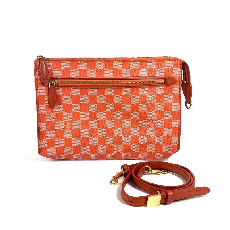 Louis Vuitton Shoulder Bag Module N41312 Damier Canvas Pimon Orange