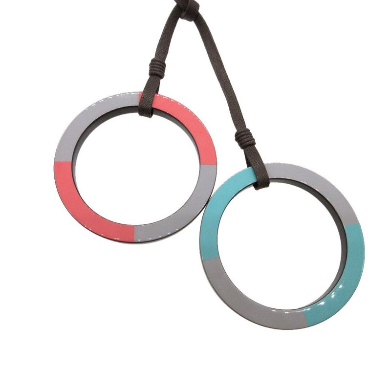 Hermes Mikado Horn & Lacquer Necklace Lacquer/lacquerwood Gray Pink Green 1400
