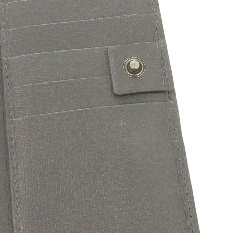 Gucci Interlocking G 256348 Leather Gray Long Wallet 0803 Gucci Men's