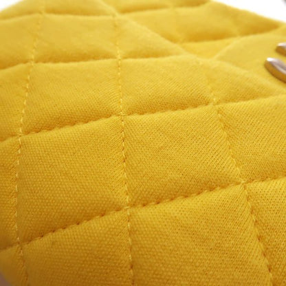 Chanel Matelasse 20 Chain Shoulder No 19 Cotton Yellow Mini Matelasse Chanel