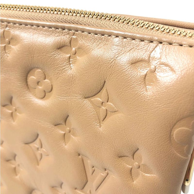 Louis Vuitton Cousin PM Shoulder Bag Lambskin Camel