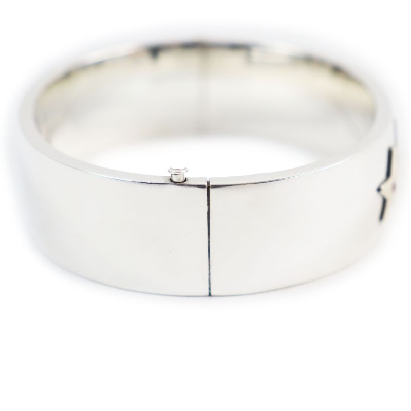 Tiffany & Co 1940s Vintage 3 Star Bangle 3 Star Bangle With Ruby Diamond And