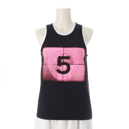 Chanel Cotton No5 Tank Top Sleeveless Top P70680 Black 34