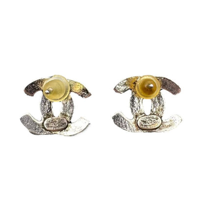 Chanel Rhinestone Coco Mark Pierced Earrings Rhinestone Coco Mark Earrings