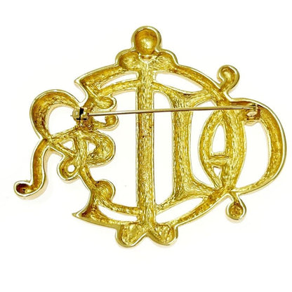 Christian Dior GP Emblem Brooch Ladies Gold 363812 Brooch