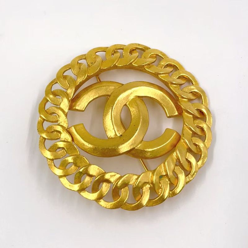 Chanel Coco Mark Circle GP Gold Brooch