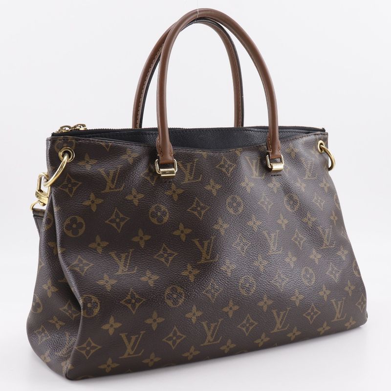 Louis Vuitton Pallas 2WAY Shoulder M41064 Monogram Canvas Noir Black Brown