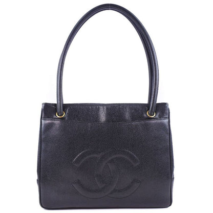 Chanel Caviar Skin Black Women's Tote Bag