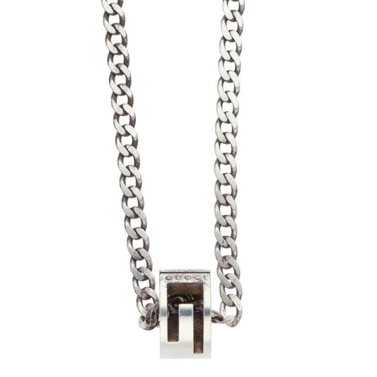 Gucci Cutout G Silver Necklace Men's