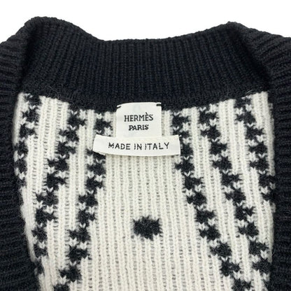 Hermes Top Cashmere Cotton Black White Brid De Gala Embroidery