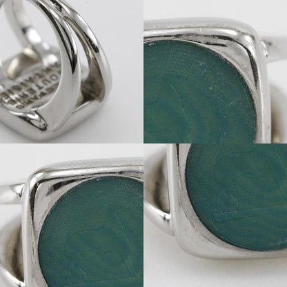 Hermes Corozo Metal Size 10.5 Silver Ladies 10.1g Ring