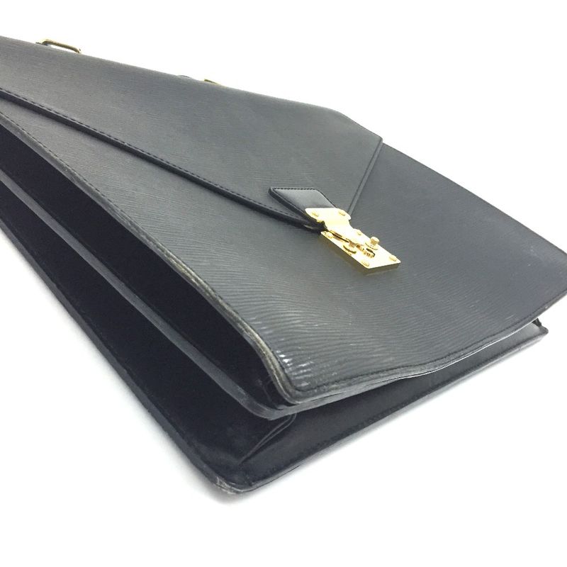 Louis Vuitton Business Bag Serviette Ambassador M54412 Epi Leather Creel Black