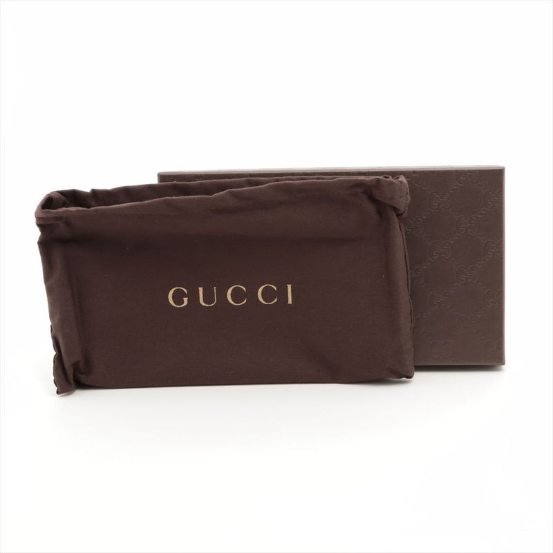 Gucci 308005 Leather Round Zip Wallet Long Red Made In Italy