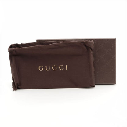 Gucci 308005 Leather Round Zip Wallet Long Red Made In Italy