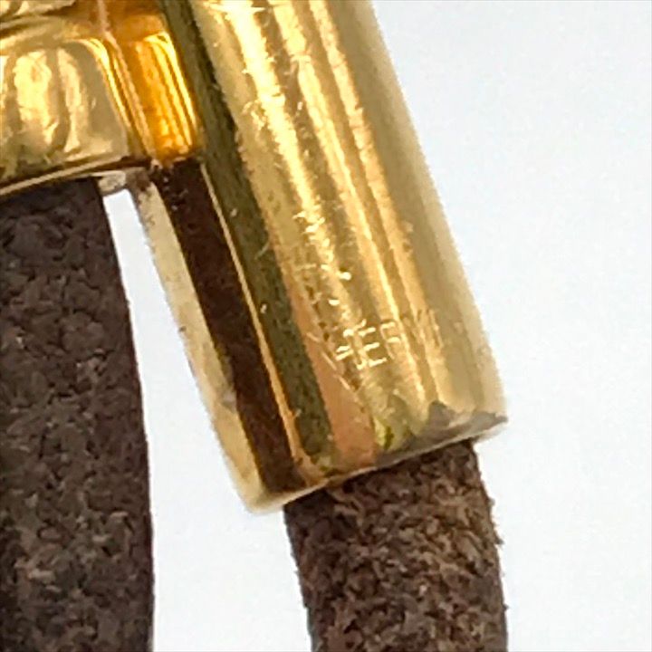 Hermes Tournis Bangle Bracelet Leather Gold