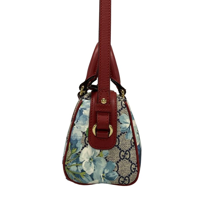 Gucci Handbag GG Blooms 546312 Navy×red×multi Leather