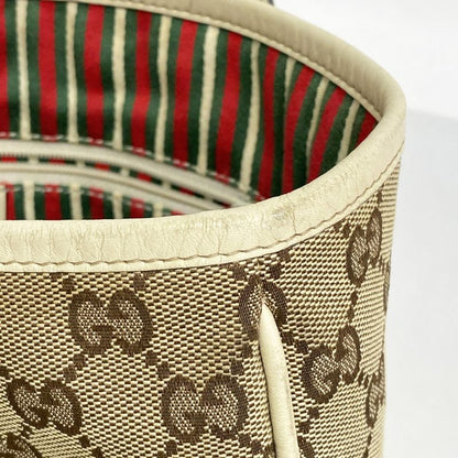 Gucci Tote Bag GG Canvas 169946 Canvas Brown Chien Pan Gold Hardware Women's