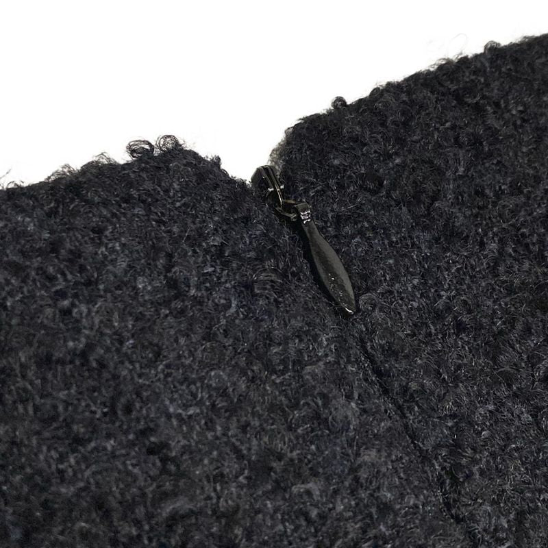 Chanel Skirt Suit Size 36 S Ladies - P36756/p36722 Black Mohair Blend W/camelia