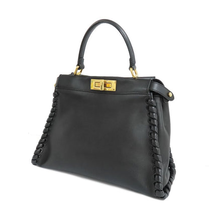 Fendi P-cub- 8bn290 Shoulder Bag Handbag 2WAY Black Leather Ladies