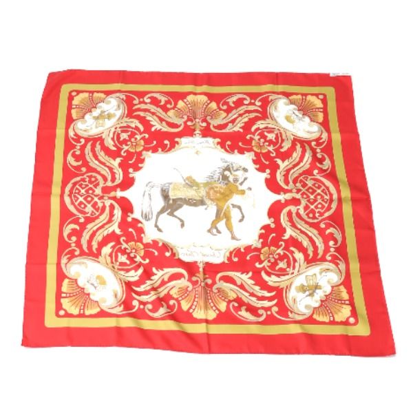 Hermes Carré 90 Carré 90 Cheval Jurc Turkish Horse Scarf Hermes Red