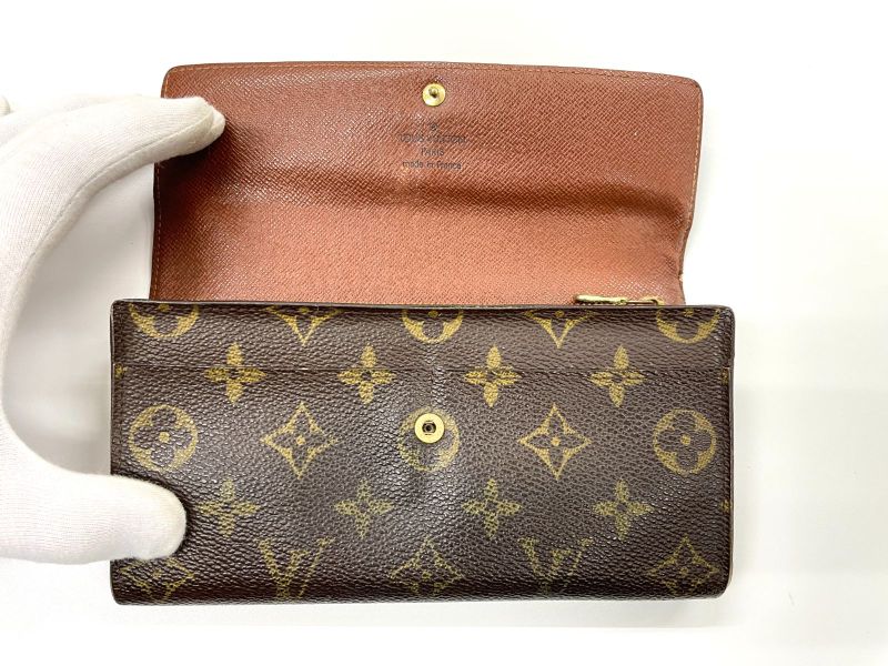Louis Vuitton Monogram Pochette Portmonnaie Cles Di Long Wallet M61725 Brown