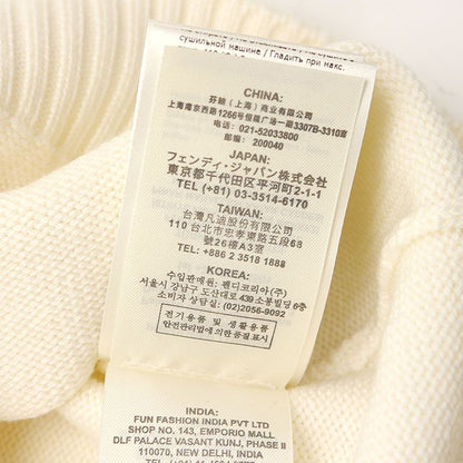 Fendi Wool Sweater Knit White Karl Lagerfeld Collaboration