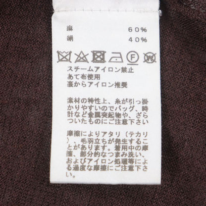 Hermes 21SS Linen Silk Bottle Neck Light Hand Summer Knit Cut And Sewn Dark