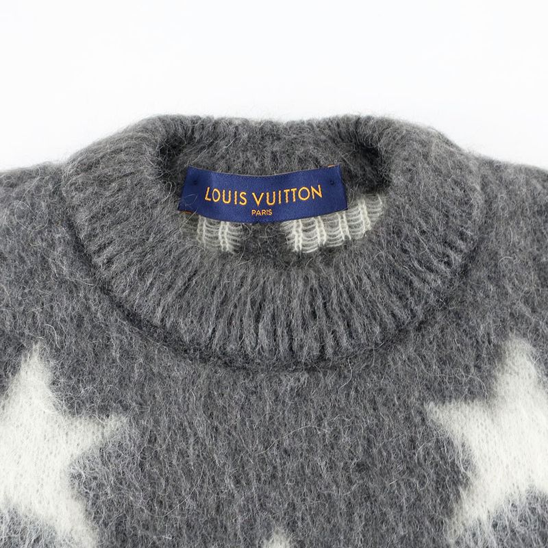 Louis Vuitton American Flag Mohair Knit Sweater - Gray X White Rm192