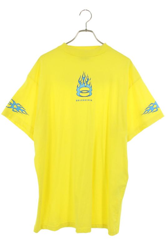 Balenciaga 24SS 787349 Tqvw7 Used Flame Logo Oversized T-shirt Men 1