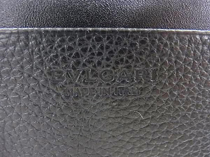 Bvlgari Bulgari Octo Leather Card Case Card Holder Pass Case Black Fu2093