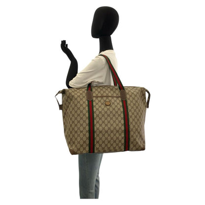 Gucci Vintage Sherry Line GG Supreme Canvas Boston Bag Shoulder Bag Ladies