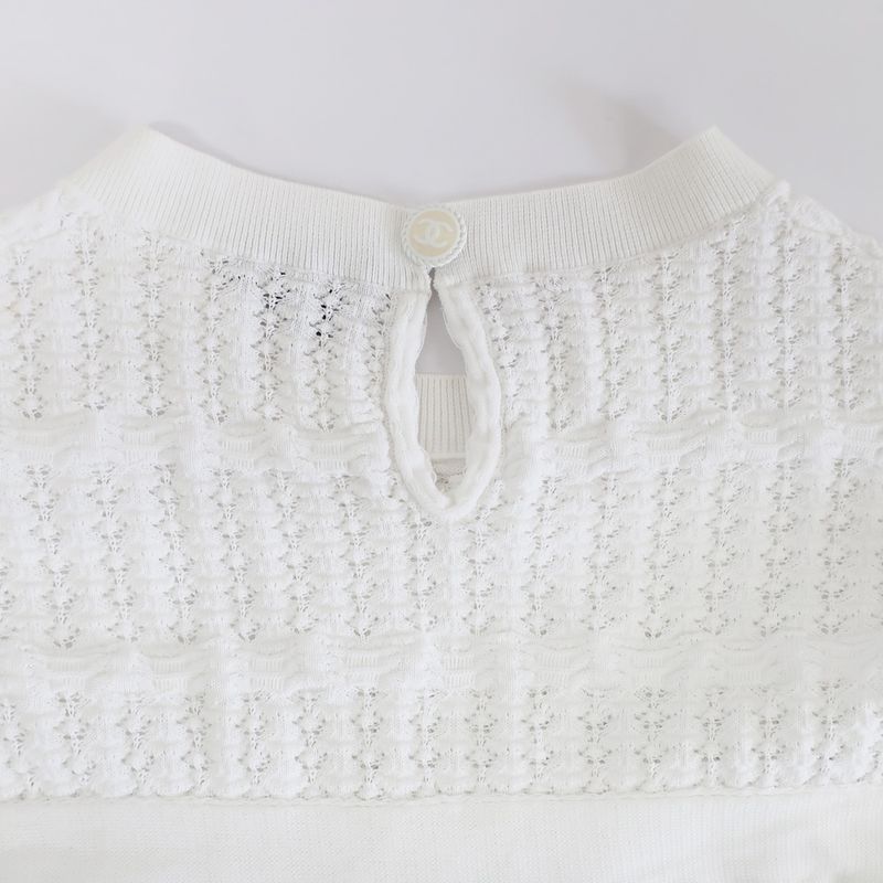 Chanel Blouse Cut And Sew - Long Sleeve Frill Lace P58603k07666 White