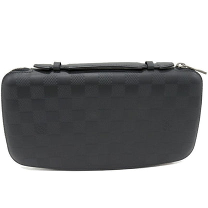 Louis Vuitton Round Zipper Long Wallet With Change Pocket Clutch Bag Damier