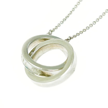 Tiffany & Co Silver 1837 Interlocking Circle Necklace 4.9g 925 Engraved 434819