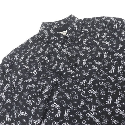 Saint Laurent Paris 2019 515299 100% Silk Motorcycle Total Long Sleeve Long