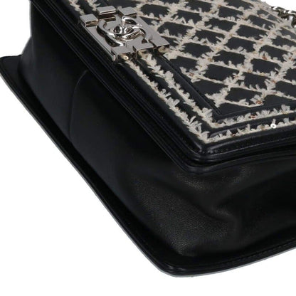 Chanel A67086 Boy Chanel 25 Lambskin Sequin Chain Shoulder Bag Women 25