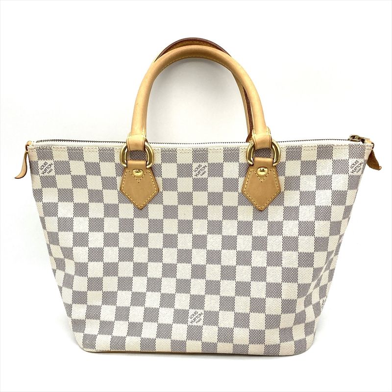 Louis Vuitton Saleya PM Tote Bag Damier Azure N51186 White Gold Hardware Unisex